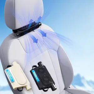 Portable Car Seat Cooler, Adjustable Car Fan with 3 Speed Wind Speed, Suitable for Most Cars, SUV, RV, Boat, Equipped with 3000mAh Battery