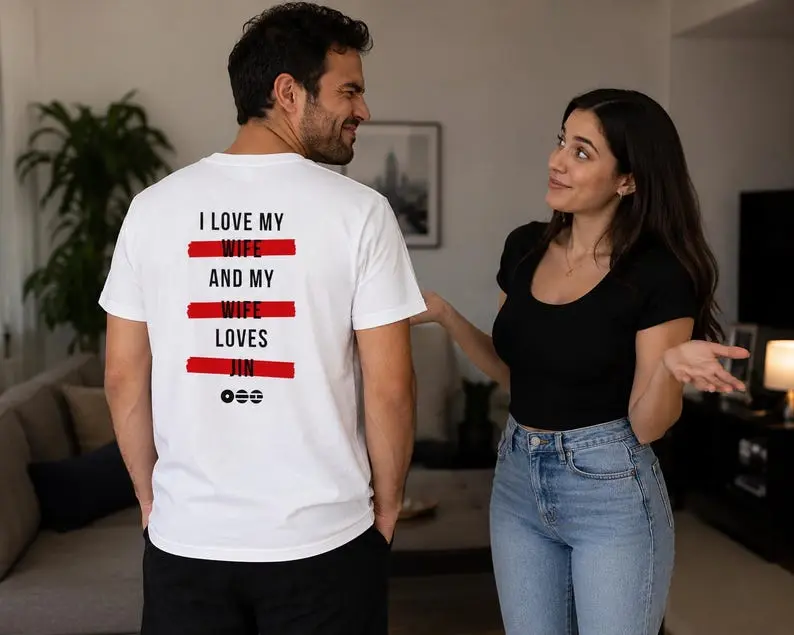 Custom Bangtan Member Shirt, Choose Your Group Member, I Love My Wife And My Wife Loves Jungkook Tee, K-Pop Fan Gift, Funny Army Tshirt