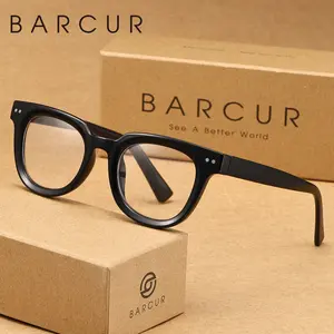 BARCUR Exquisite Niche Design, Oval Reading Glasses, Fashionable Decoration To Enhance Visual Comfort, Brand Packaging, Excellent Gift Item