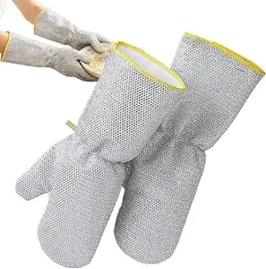 1 Pair Dishwashing Gloves - Universal For Left & Right Hands, Waterproof, Kitchen Cleaning Magic Gloves For Glass, Furniture, Bathroom And Floor - Hand Washable, Silicone & Lead Free