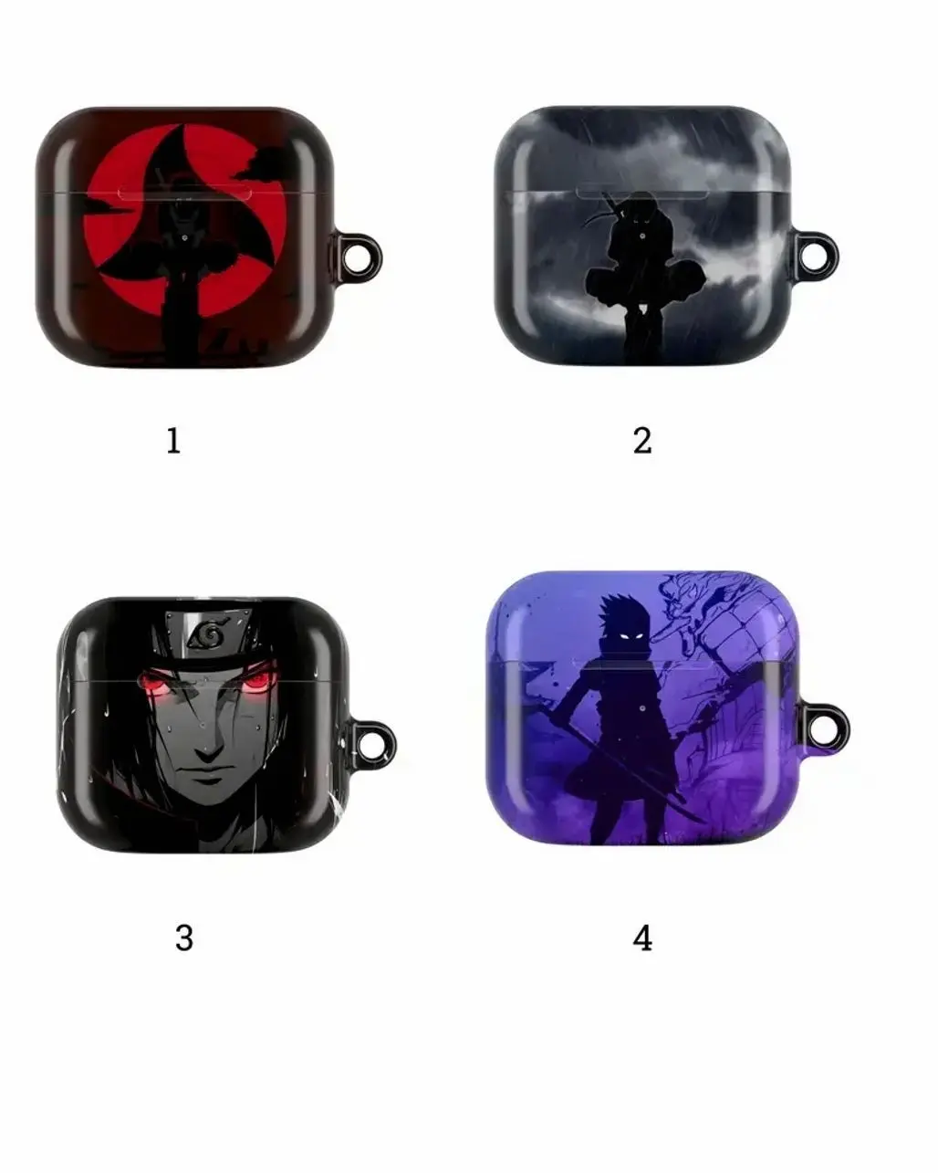 Dark Ninja Anime Inspired AirPods Case Cover For AirPods 1/2/3/4 Pro Pro 2 Pro 3, Manga Aesthetic Gift