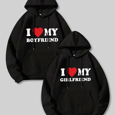 Girlfriend and Boyfriend Hoodie TikTok Shop