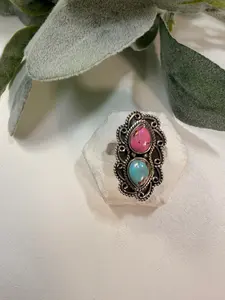 5 Cotton Candy Turquoise Ring Sz 6