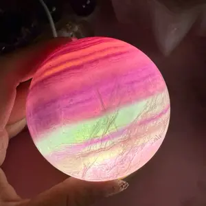 Rainbow Candy Fluorite Sphere, Stunning Rainbow Fluorite Ball,A114