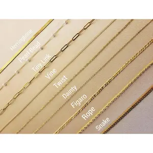 Gold Filled Non Tarnish Unisex Chain Necklace Gold Filled Non Tarnish Unisex Chain Necklace
