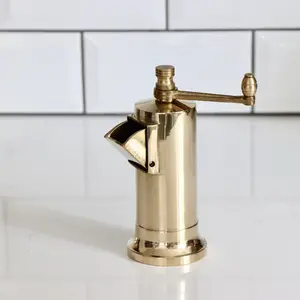 Chef's Mate Brass Pepper Mill - 5.3"
