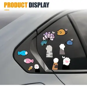 Rt261 Cat Paw Print Vinyl Stickers, Fun Claw Patterns for Car Bumper and Window, Car Truck Motorcycle Wall Laptop Stickers