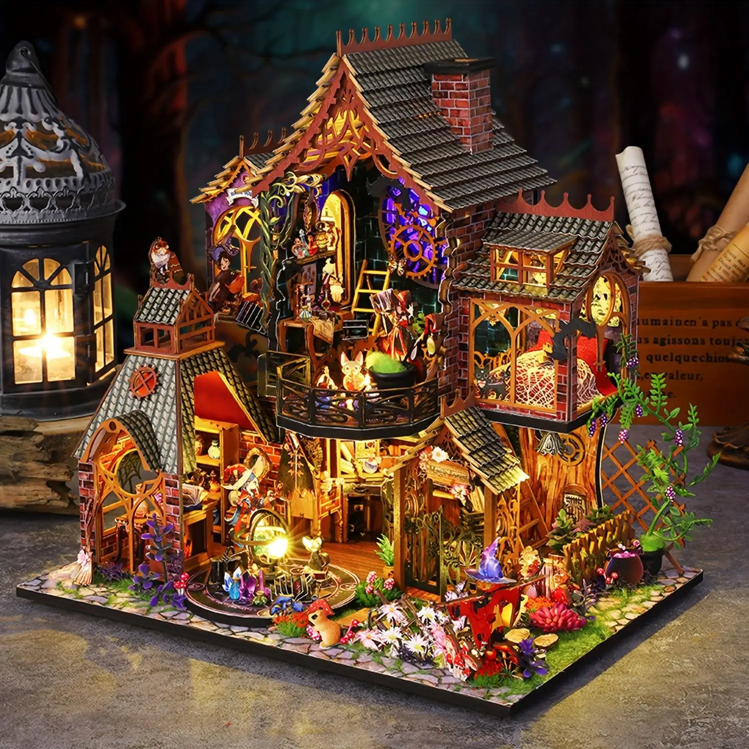 3D Wooden Handmade Puzzle, DIY Book Nook Kit, Magic Forest Elf