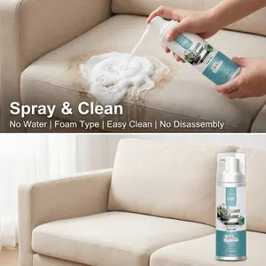 Foam Fabric Sofa & Carpet Cleaner, Dry Cleaning Stain Remover for Household Furniture, Multipurpose No-wash Spray, 200ml