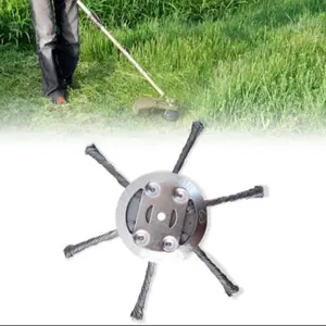 2025 New Steel Wire Grass Trimmer Head, 6 Inches String Trimmer Replacement Head, Tool Accessories, Universal Steel Wire Weed Trimmer Head for Electric Battery Powered Cordless String Trimmer