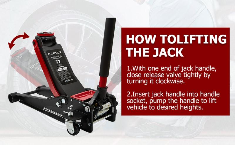 Professional Grade 3-Ton Low Profile Floor Jack | Effortless Lifts for Low-Clearancelearance Vehicles & Racing