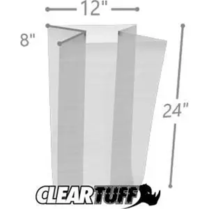 212 MAIN LDPE Plastic Expandable Gusseted Poly Bags - 1.5 Mil, 12x8x24 in, Lightweight Pack of 500, Home Care Trash Bag Supplies