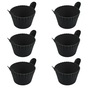 6 Pieces Silicone Egg Bite Molds for Air Fryer, Nonstick Cups, Air Fryer Muffin Pan, Baking Egg Bite, Mini Muffins, Tart, Mini Cupcake, Quiche