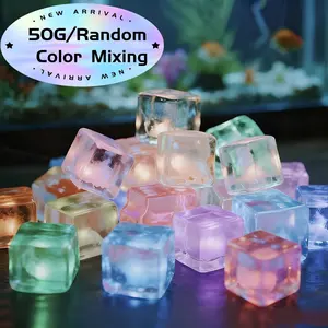50g Glow-In-The-Dark Ice Cubes, Aquarium Decor, Wedding Venue, Garden Fantasy Decoration, Indoor Outdoor Romantic Night Light Stones, All Seasons Use