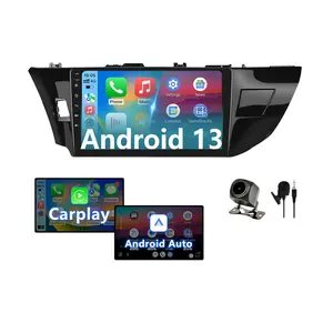 Android 13 Car Radio for Toyota Corolla 2014-2016 10.1" TouchScreen Car Stereo with Wireless CarPlay Android Auto Bluetooth WiFi GPS AHD Backup Camera 2+64GB Storage