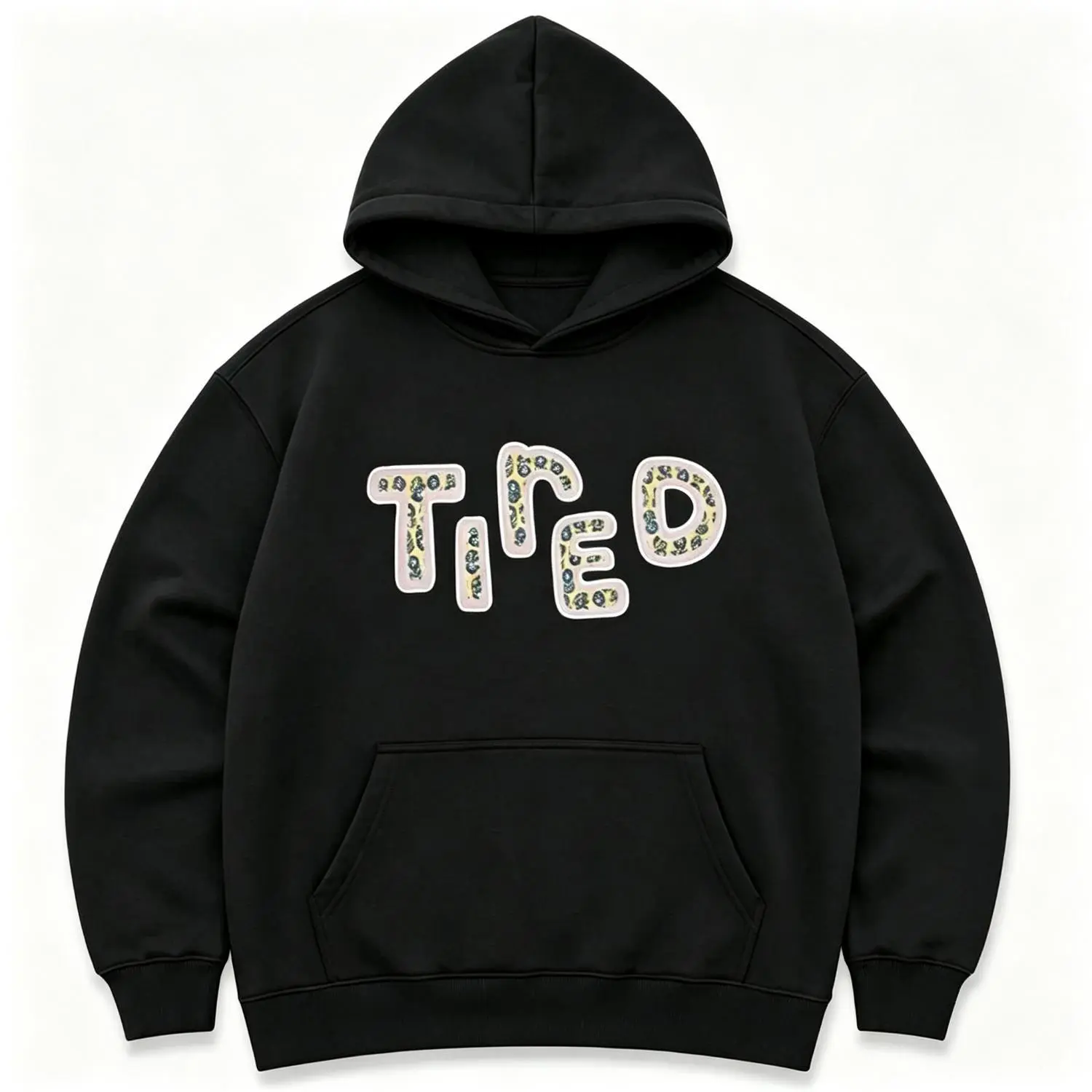 Tired Hoodie Comfortable Casual Sweatshirt with Relaxed Fit for Lounge and Everyday Wear
