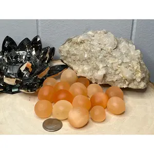 Orange Selenite Cylinder Tumbles