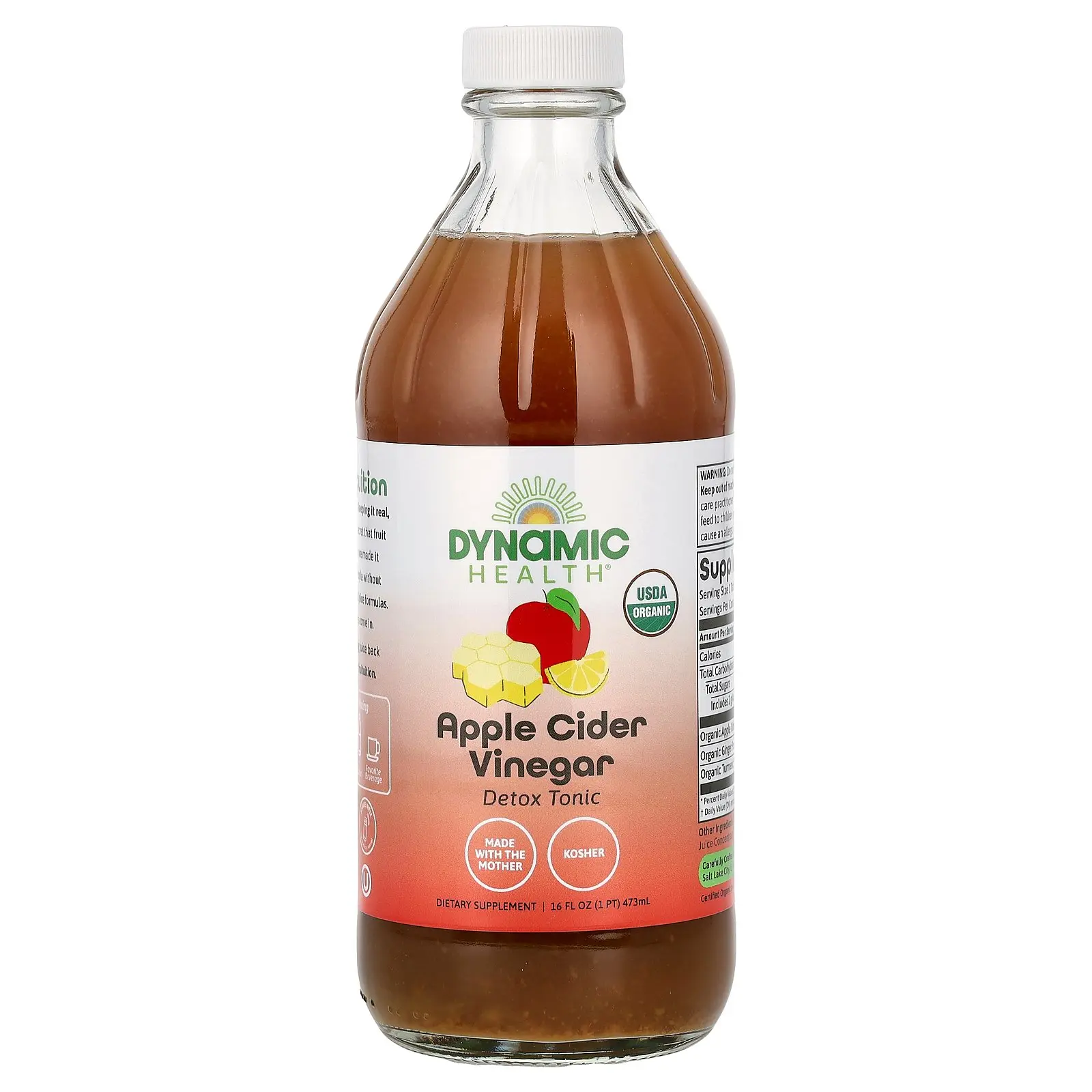 Dynamic Health Apple Cider Vinegar Detox Tonic, 16 fl oz (473 ml)