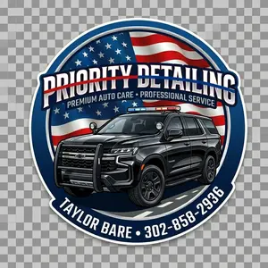 Priority Detailing Helmet Window or Helmet Decal