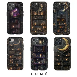 6 New Style Witchy Bookshelf Phone Case – Shockproof, Summer Style, Screen Protector, Gothic Library Phonecover