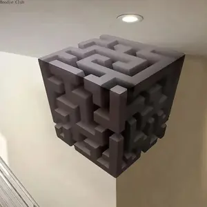 3D Illusion Corner Wall Sticker, Space Expansion Visual Wall Decal, Modern Creative Home Decor, Removable Peel and Stick Wall Art for Living Room Bedroom Hallway, Unique Optical Illusion Decoration