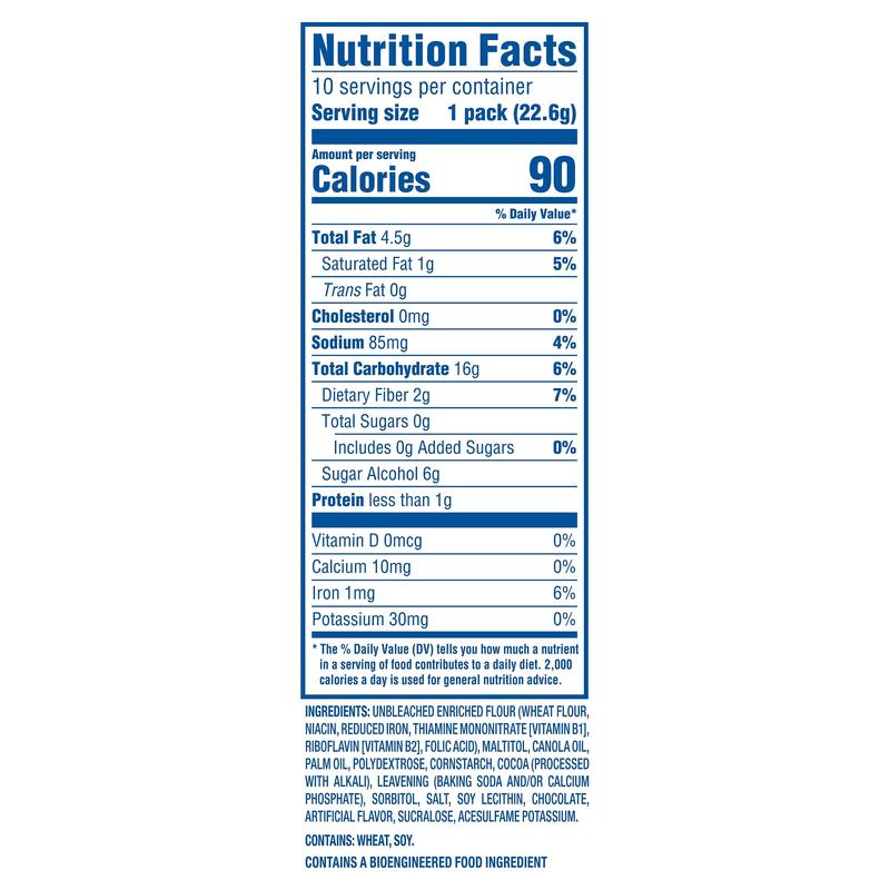 OREO Zero Sugar Chocolate Sandwich Cookies, 10 Snack Packs