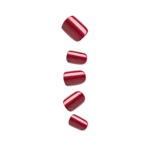 Impress Color No Glue Fake Press On Nails - Red Velvet | Solid, Red, Short, Squoval, Manicure