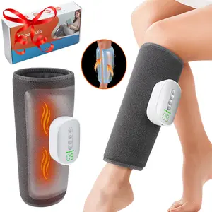 Wireless Leg Massager, Electric Calf Air Compression Massage, 4 Modes 4 Heating 8 Intensity Levels, Easy to Use, Muscle Relaxation, Holiday Gift