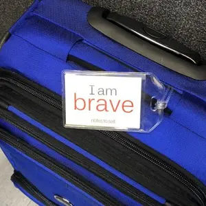 I am brave™ + I am courageous™ luggage tag