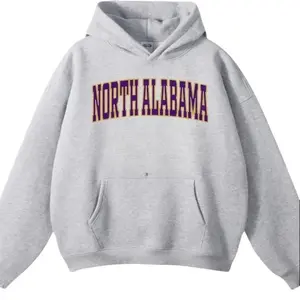 North Alabama Hoodie, Vintage College Style Sweatshirt with Bold Varsity Letter Print, Retro Athletic Pullover for Men and Women, Cozy Cotton Gift Top graphic cotton hoodie