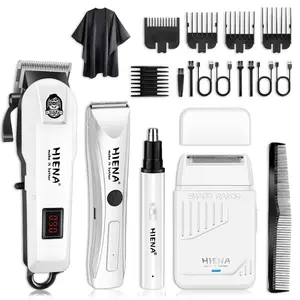 Professional Men's Haircut, Beard, Sideburns, Full Body Shaving & Ear & Nose Trimmer - USB Rechargeable, Electric Shaver, Precision Trim, Barber's Essential, Cordless Portable for the Whole Family