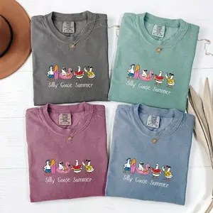 Silly Goose Summer Comfort Colors Tee, Cute Goose Graphic Shirt, Funny Beach Summer T-Shirt