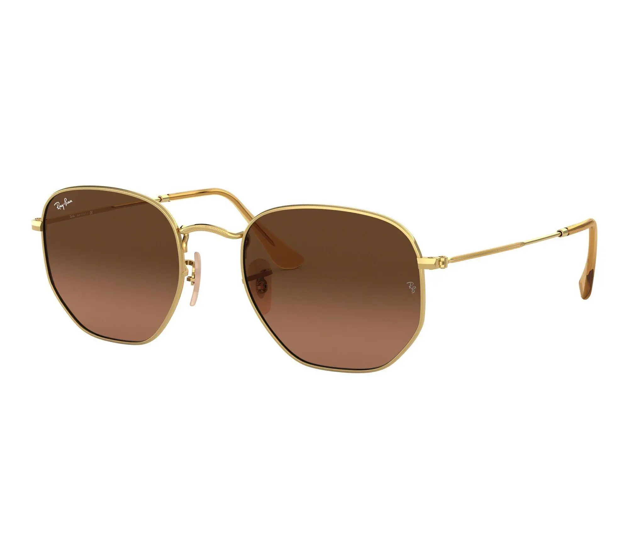 Ray-Ban Hexagonal Flat Lenses Sunglasses-PolishedGold-51mm