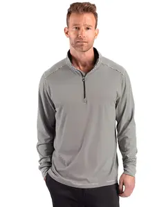 Cutter & Buck Forge Recycled Double Stripe Four-Way Stretch Mens Quarter Zip Pullover
