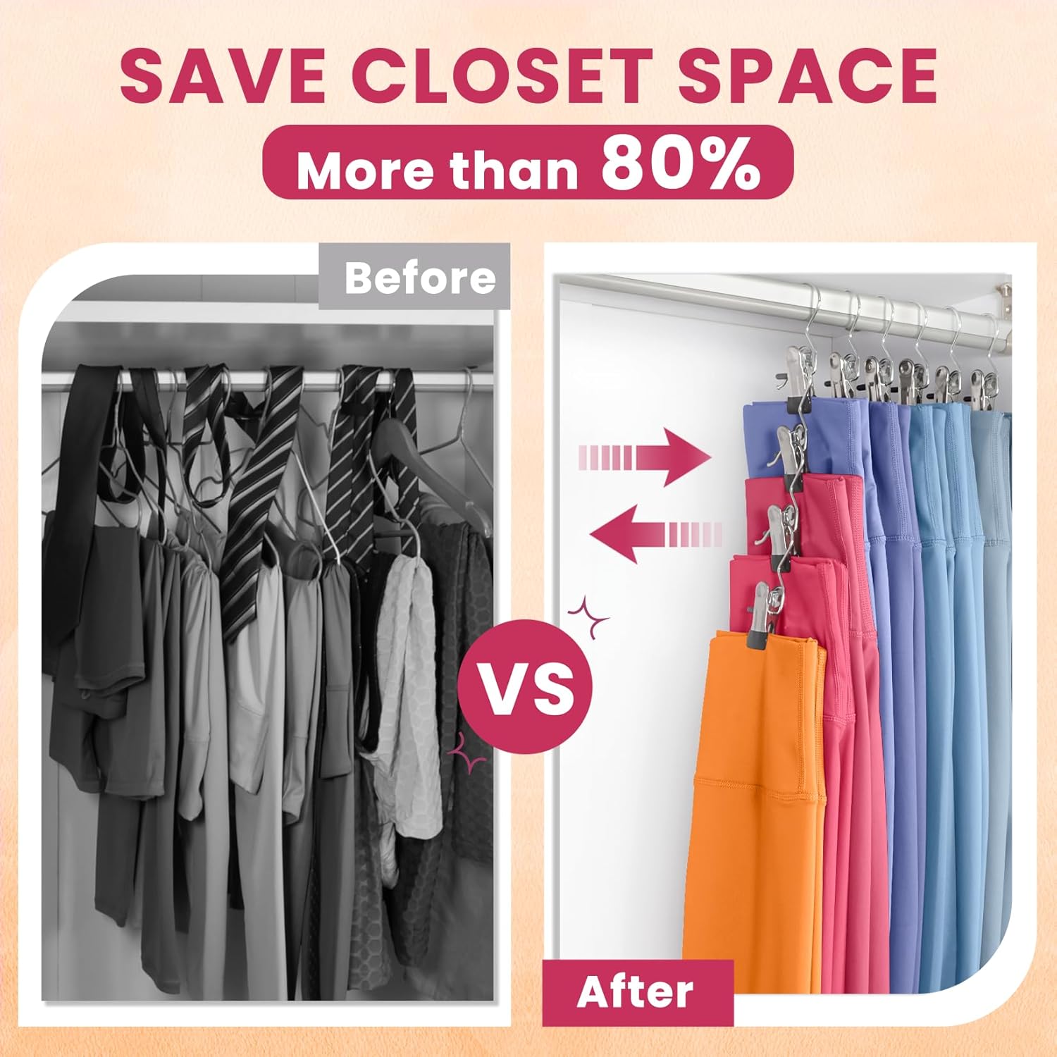 20 Pack Space Saving Pants Hangers with Clips, Multifunctional Closet Organizer for Hanging Leggings, Yoga Pants, Jeans, Shorts, Skirts and Hats blade stand door 20 Pack Space Saving Pants Hangers with Clips, Multifunctional Closet Organizer for Hanging Leggings, Yoga Pants, Jeans, Shorts, Skirts and Hats blade stand door