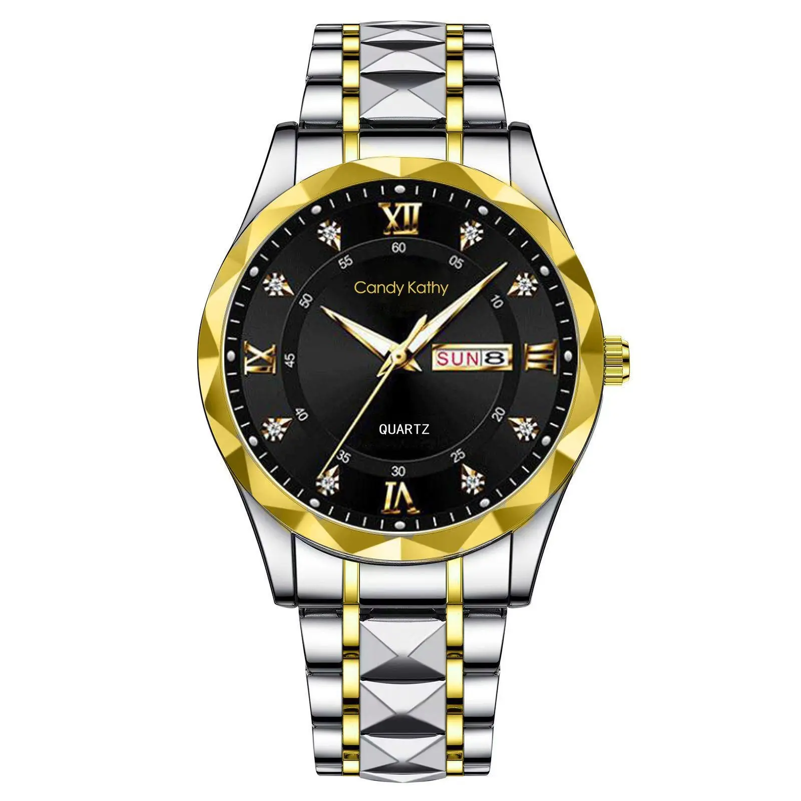 Men’s casual round dial quartz analog watch, fashionable luminous design for parties, suitable as an everyday jewelry accessory and a stylish fashion piece, versatile and refined, comes with a gift box.