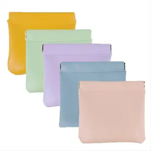 20PCS Organizer Pouch Pouchic Solid Colors Personalized Snap Closure Leather Organizer Pouch