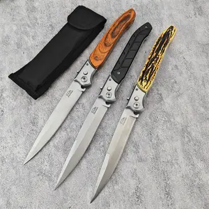 Large Stainless Steel Jackknife Outdoor Folding Portable Knives, One Hand Developmented, Multi EDC Tools and Birthday Gifts for Camping Hiking