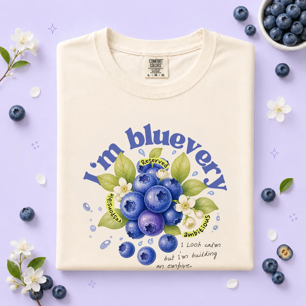 I'm Blueberry Graphic Tee | "I'm Bluevery" Reserved, Ambitious Design