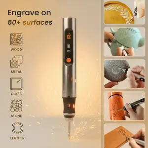 Resparked Customizer Engraving Pen with 30 Free Diamond Bits for Personalized Gifts & Practice Canvases Easy to Use USB-C Fast Charger 3 Speed Settings 8000-21000 RPM Fun Experience