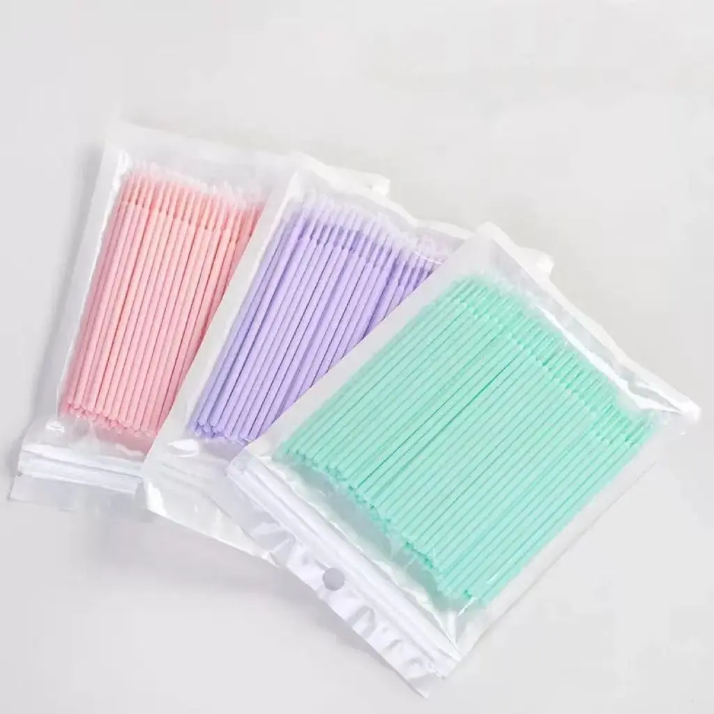 50/200 Disposable Lash Extension Brushes, Soft Precision Cleaning Brush, Abs Handle, Polyester Bristles, Isolated From Scented Products