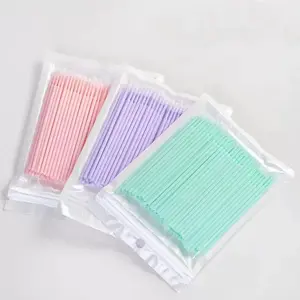 50/200 Disposable Lash Extension Brushes, Soft Precision Cleaning Brush, Abs Handle, Polyester Bristles, Isolated From Scented Products