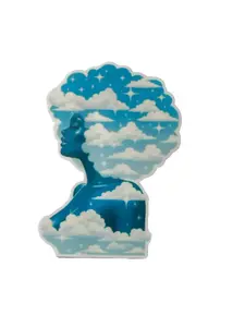 Afro Skye Die Cut Sticker - Unique Design with Cloud and Sky Motif