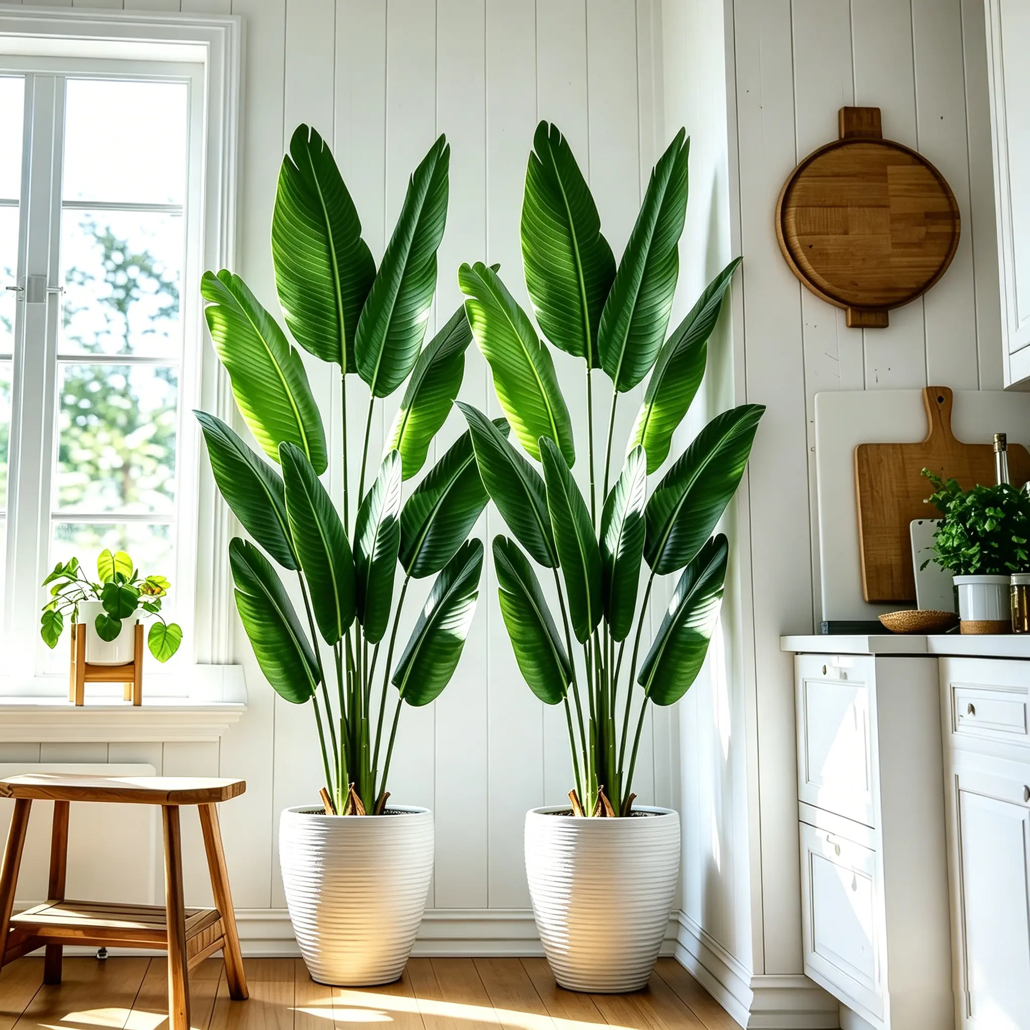DLDA Artificial Bird of Paradise Plant 6FT(72in) Real Touch Fake Tropical Palm Tree，Large Faux Strelitzia Floor Potted Plant for Living Room Home Office Indoor Decor Housewarming Gift
