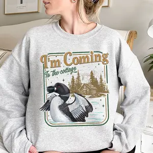 Retro I'm Coming To The Cottage Shirt, Funny Loon Bird Sweatshirt, LGBT Hockey T-Shirt, Gift For Fan, Team Hollanov Rosanov Tee