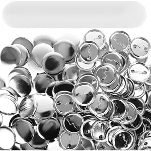 300 Pieces Blank Button Maker Supplies 1.46 Inch/37mm Dia Button Pins Round Blank Badge Parts Covers, Backs& Clear Film for Button Maker Machine, Pin Maker, Badge Button Press