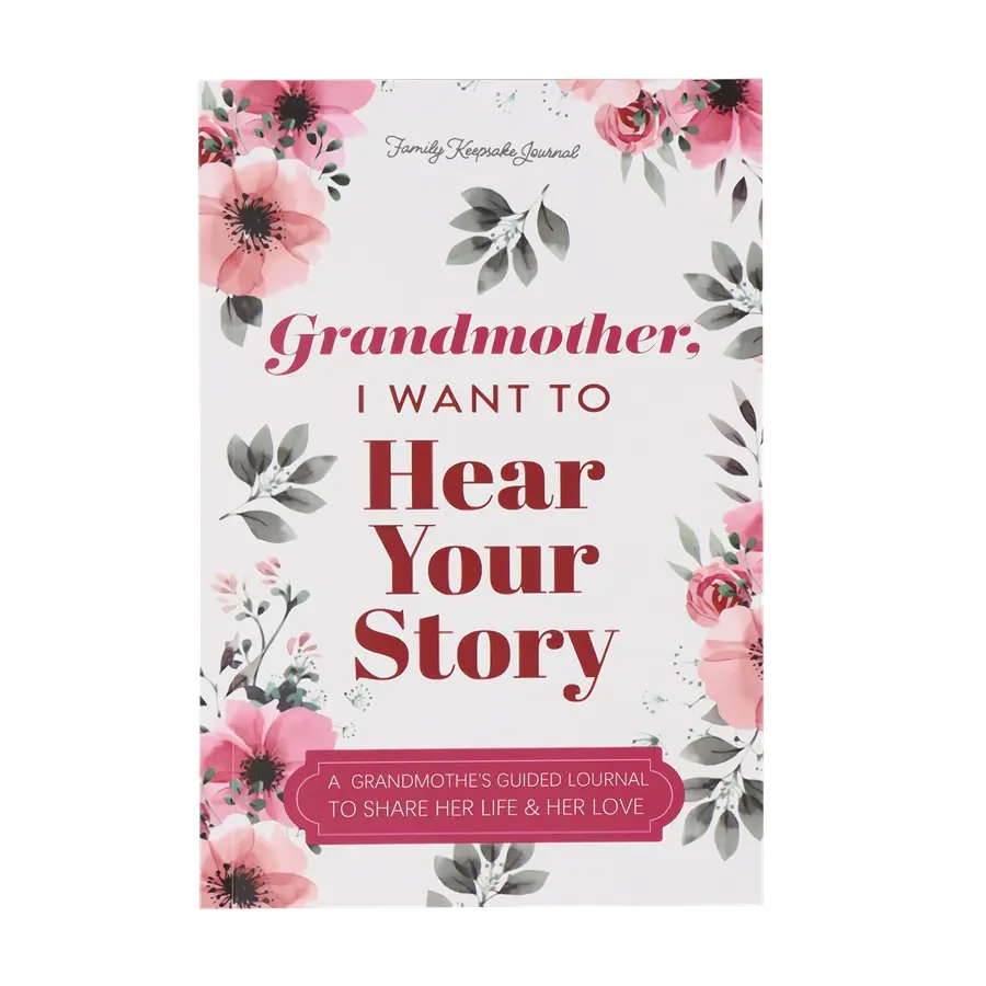 Grandmother's Guided Journal, Interactive Notebook, Diaries, Paper Book, Share Her Life & Love, Perfect Gift for Grandmothers, 1 PC, Keepsake Memory Book