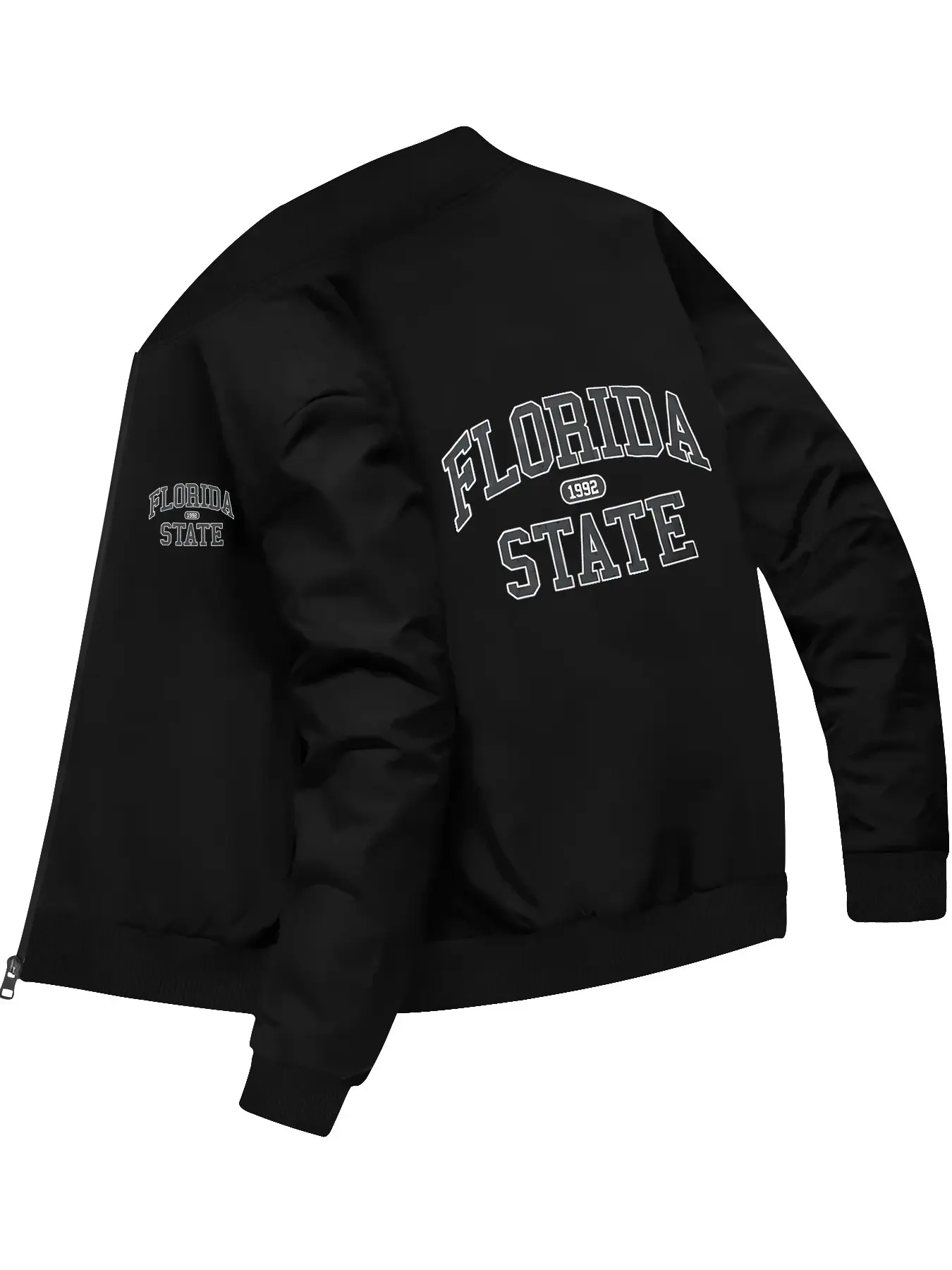 Casual Sports Style Men's Florida State 1992 Printed Long Sleeve Baseball Jacket Coats for Daily Campus Wear and Outdoor Activities