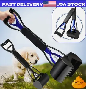 Non-Breakable Pet Dog Pooper Scooper With Handle Pooper Scooper Waste Pick US