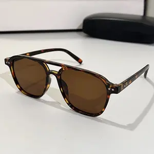 Retro Aviator Sunglasses – Brown Lens Edition
